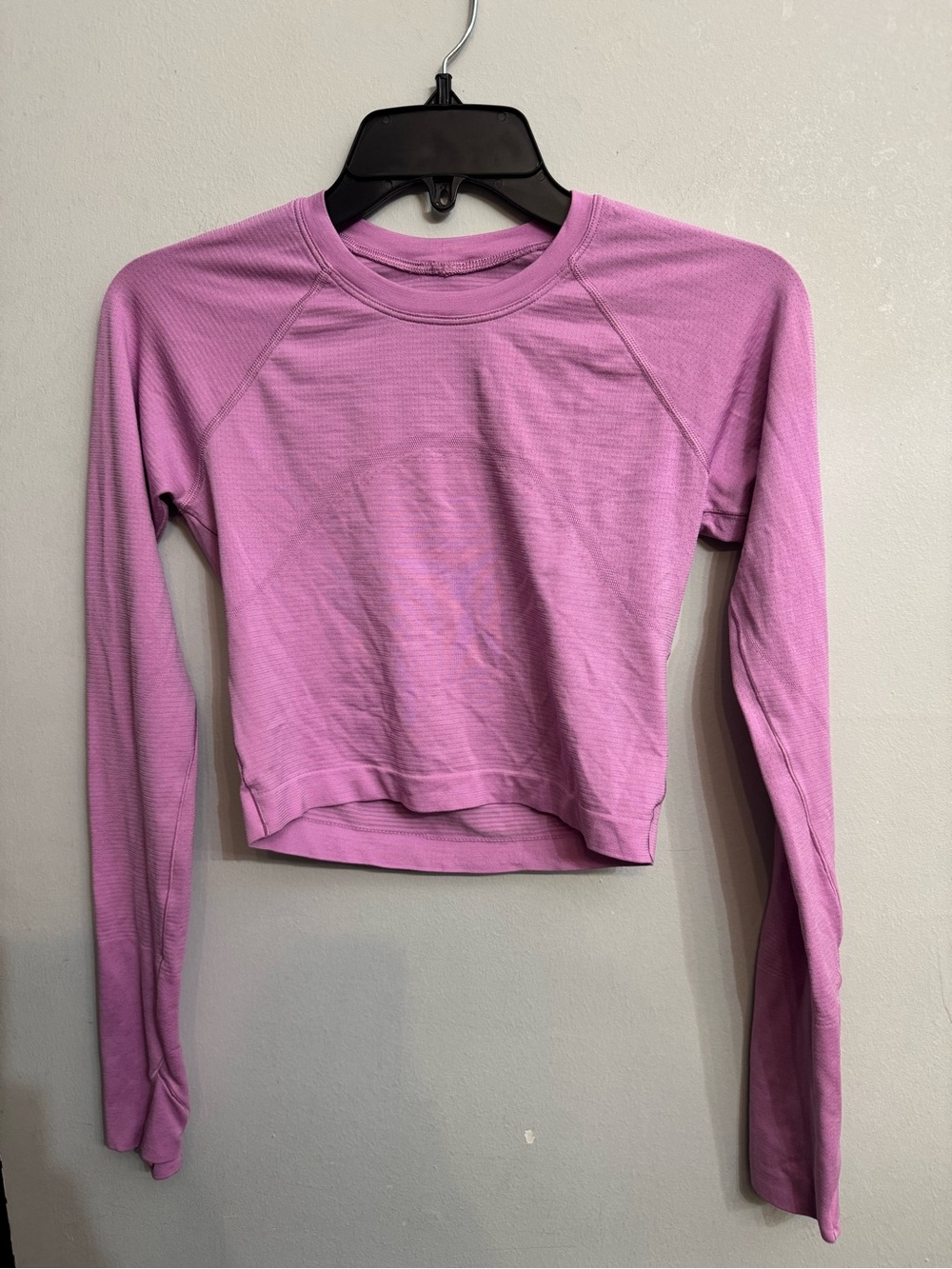 Women's Lululemon Long Sleeve Cropped Swiftly Tech Top - Pink